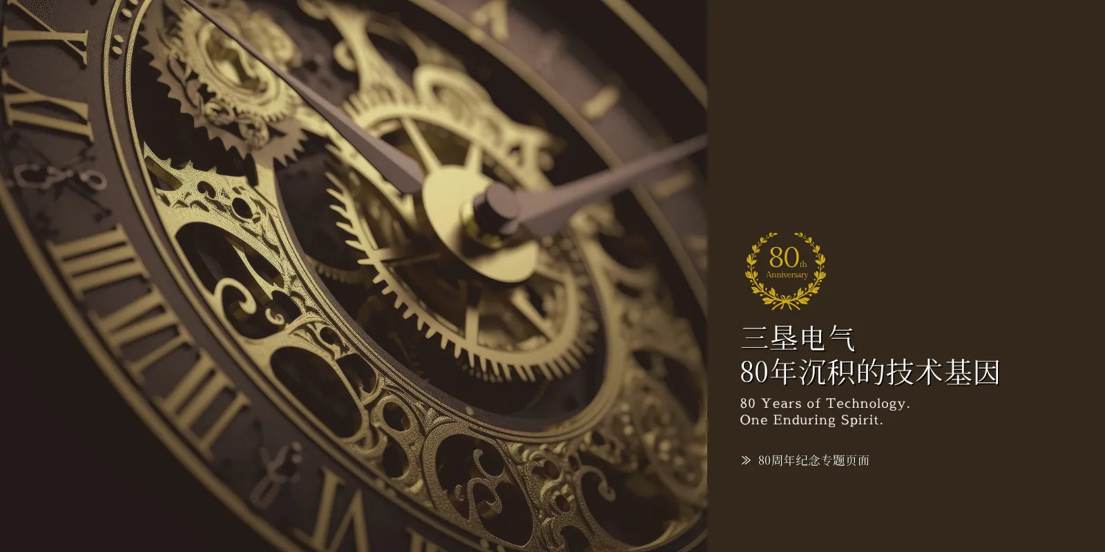 三垦电气80周年纪念专题页面
