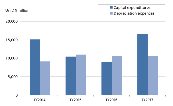 Capital expenditures/Depreciation expenses