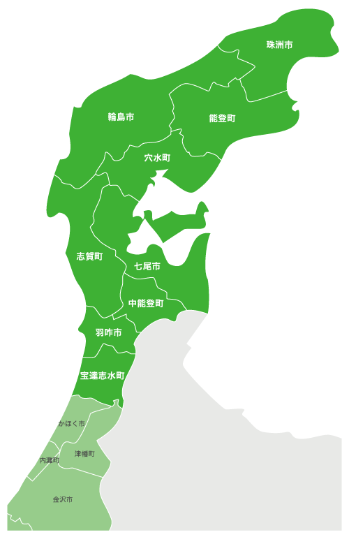 地図：能登半島